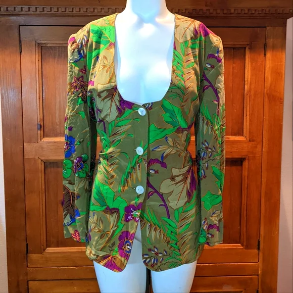 Genny Italian Silk Blouse - Picture 1 of 12